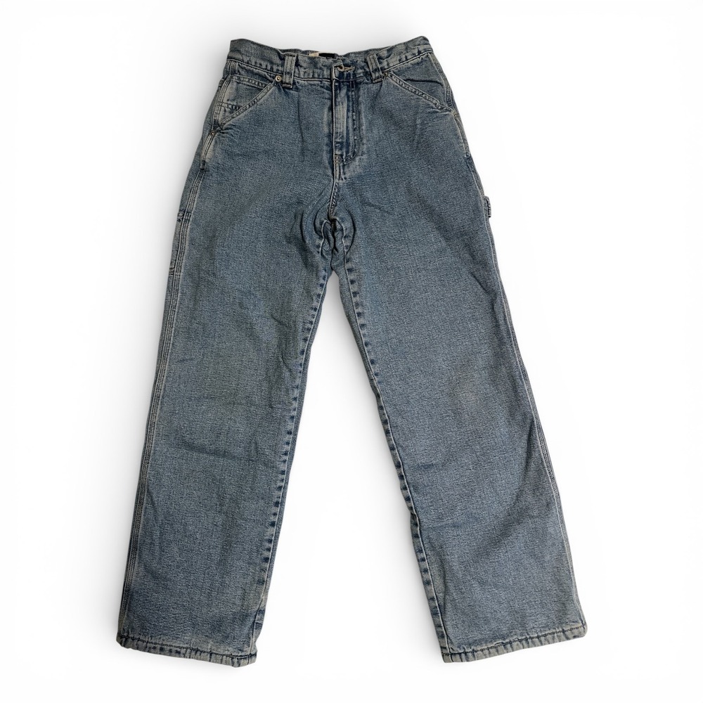 GAP Girls 16 Fleece Lined Carpenter Jeans 27x28 Women XS Y2K 90s Grunge Workwear